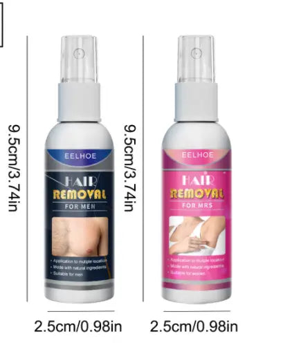 Spray depilatorio para hombres y mujeres con piernas velludas