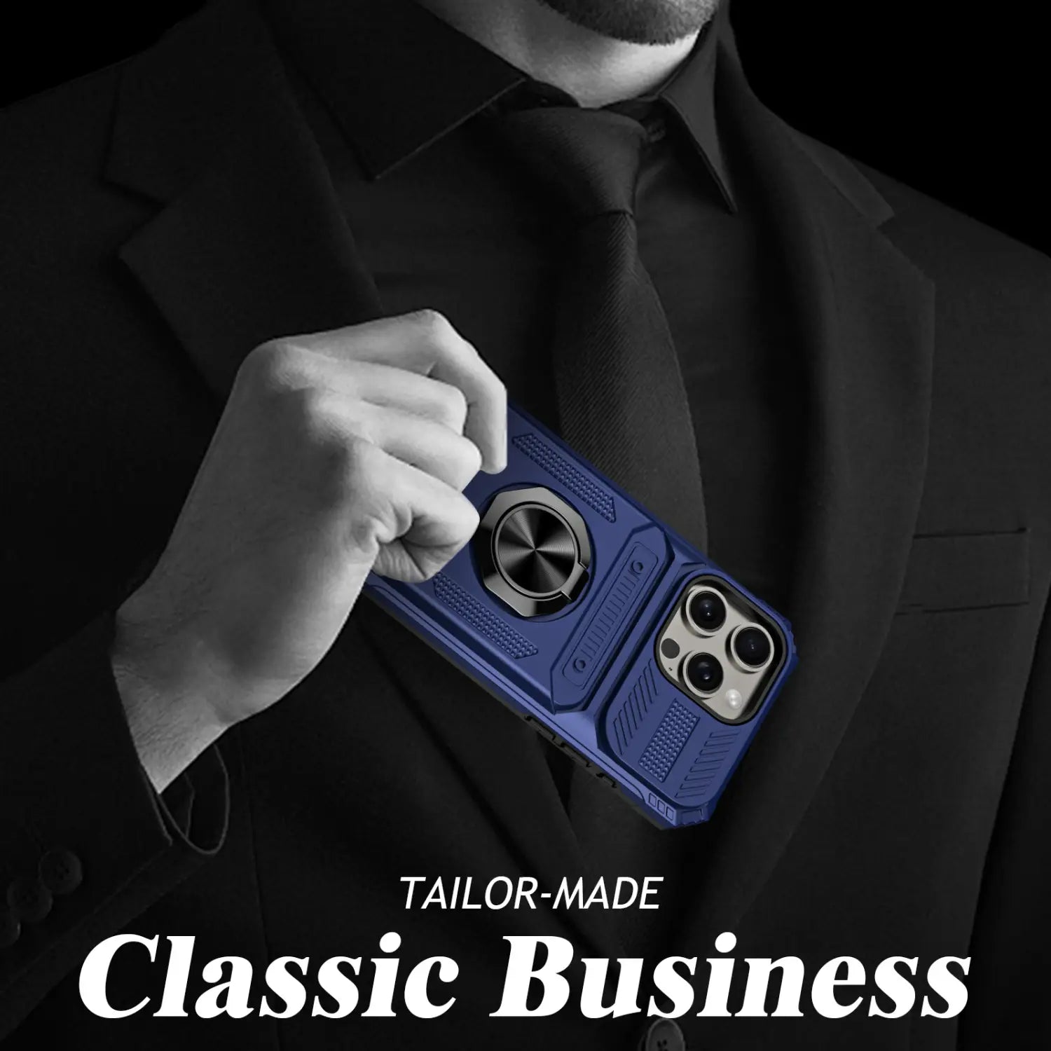 Multifunctional Magnetic Phone Case with Hidden Card Slot and Anti-Fall Bracket