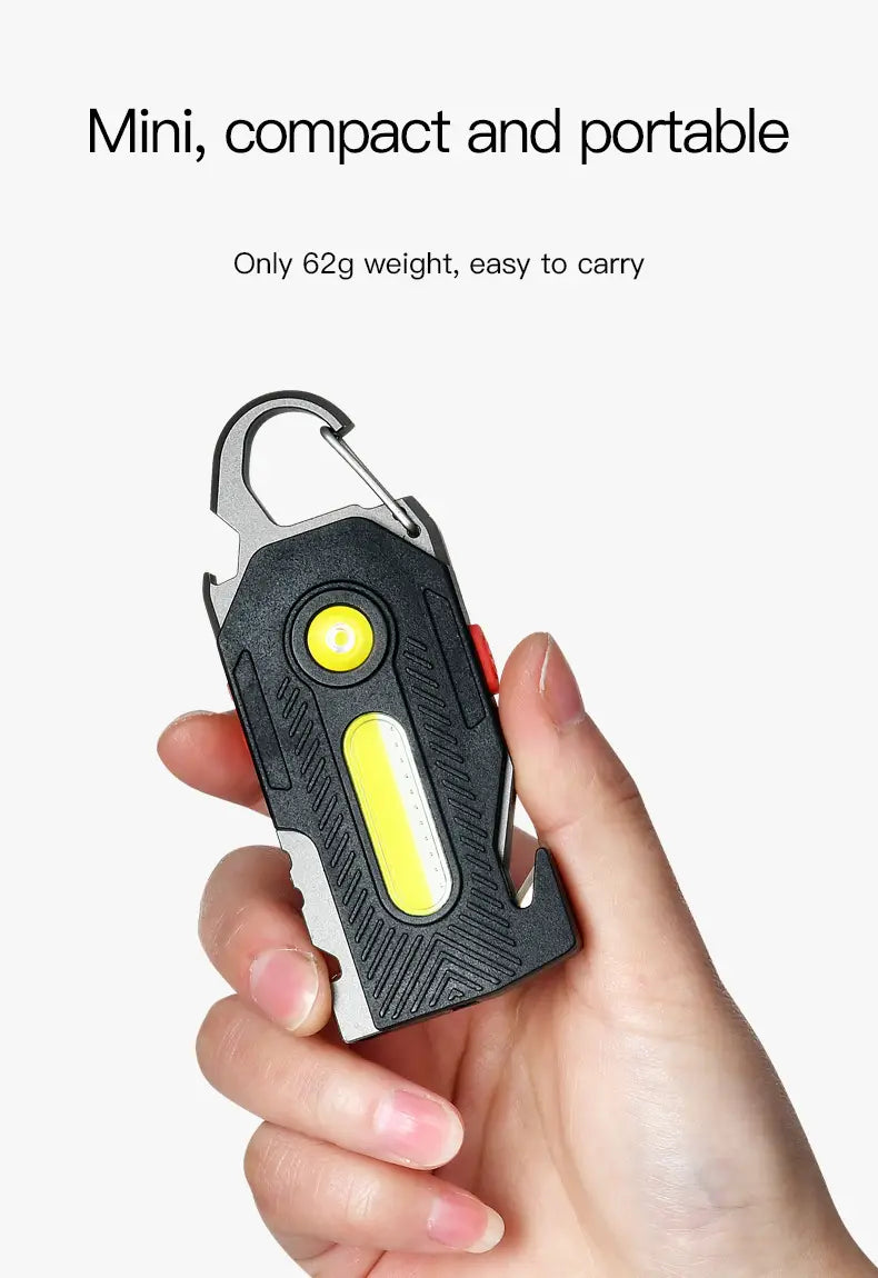 Multifunctional Emergency Charging Light Keychain with Survival Tools