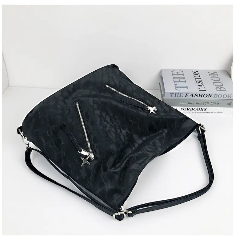 Large Capacity Soft Tote Bag with Shoulder Strap and Double Joint Style