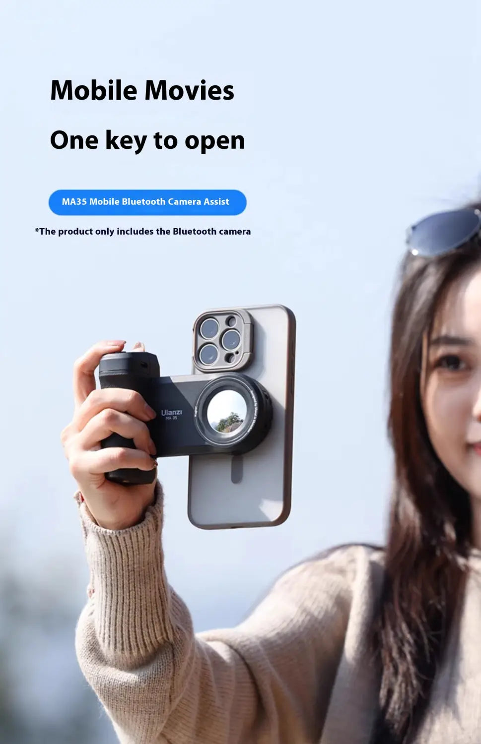 Magnetic Assisted Camera Light for Mobile Phones Bluetooth Mount