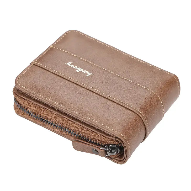 PU Leather Wallet with Zipper Coin Purse for United States and CHF