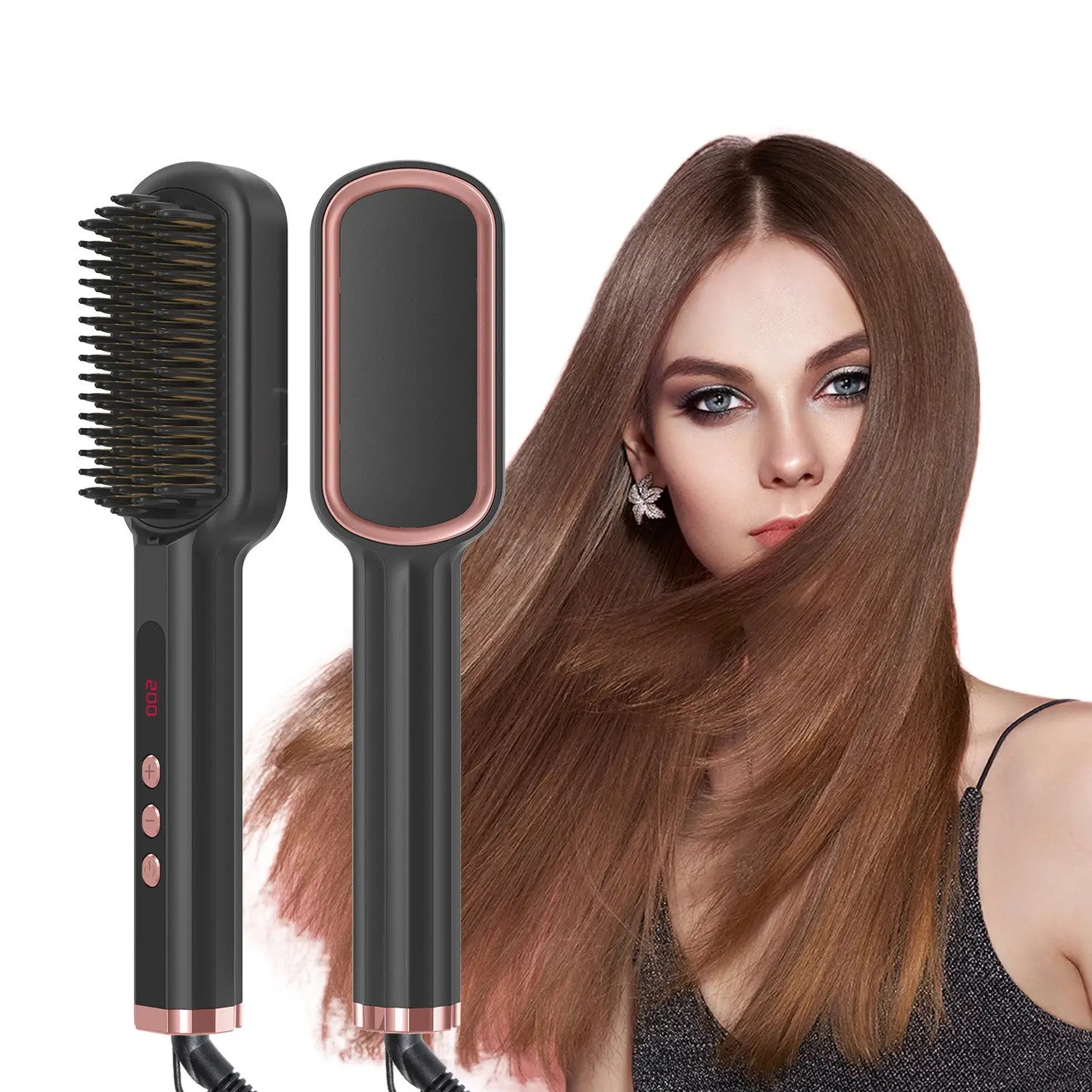 Multifunctional Hair Straightener and Curling Iron with Tourmaline Ceramic Technology