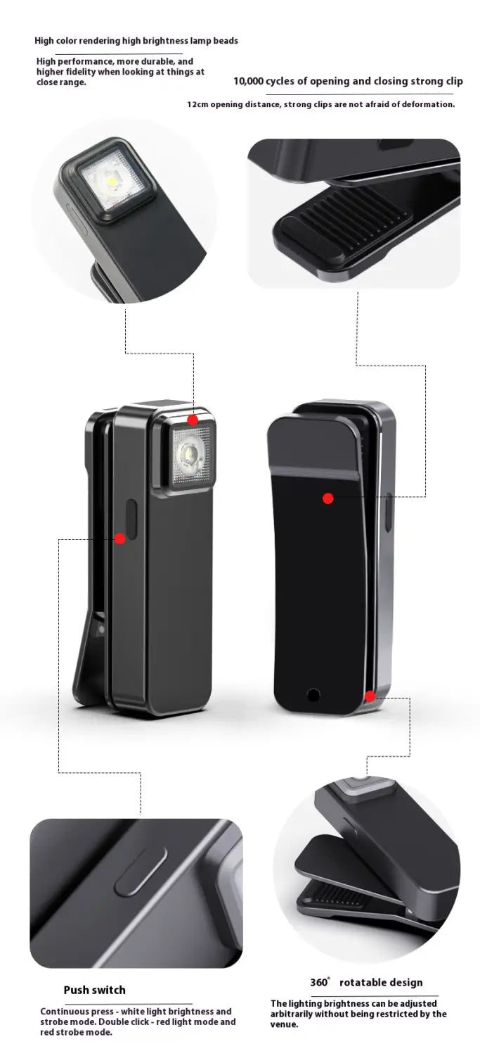 Versatile Strong Mini Thumb Light with 10 Hour Battery and Waterproof Design