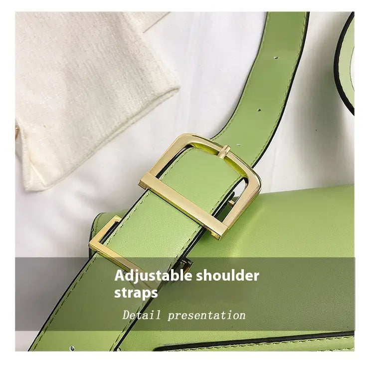 Milky White Cylinder Pu axelväska Justerbar remmulti-färghandväska