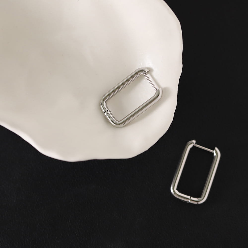 Simple Functional Square Ear Clip Earrings