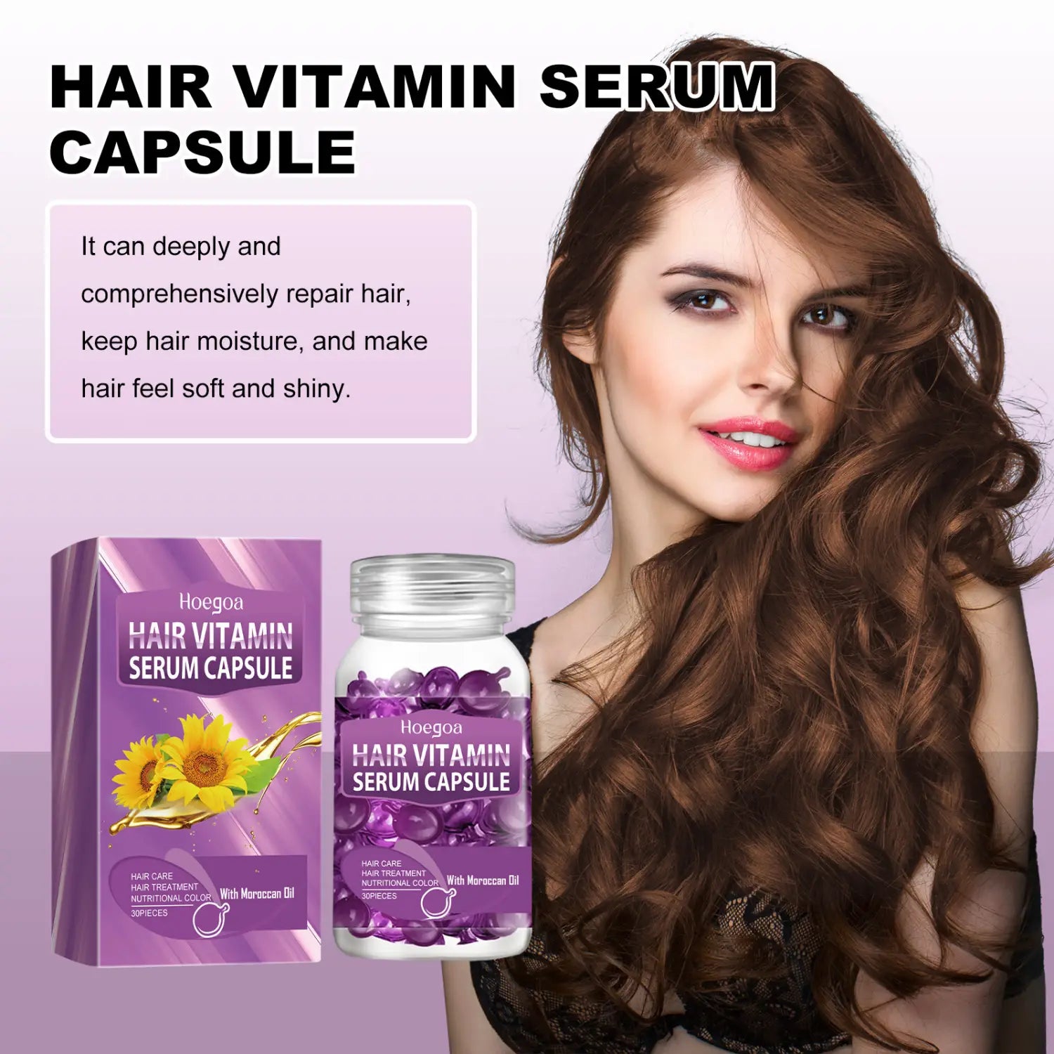 Hair Care Seed Oil Capsule Purple for Nourishing Treatment