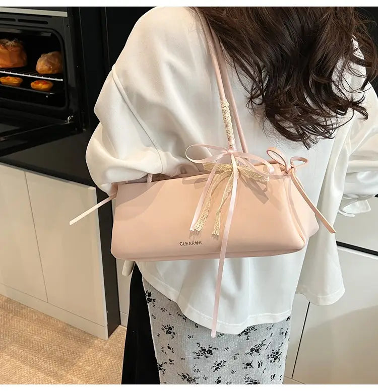 Pungă de pernă din poliester PU moale cu curea de umăr dublu negru roz gri alb alb