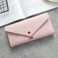 Women’s Long Heart-shaped Letter Embroidery Line 2 Fold Multifunctional Simple Wallet Student Multifunctional Wallet