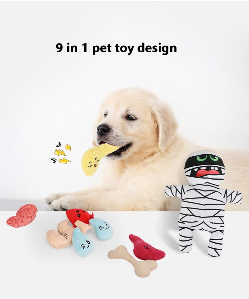 Puzzle i leczenie wydawania zabawek Pluszowy interaktywny dziewięć sztuk zestawu