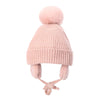 Gorro de lana para niños lindo de punto de otoño e invierno  - Rosa