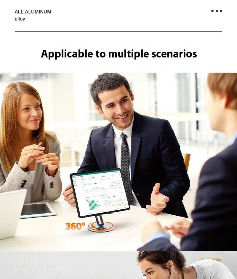 Aluminum Alloy Mobile Phone Desktop Bracket with Rotation Telescopic Adjustment