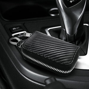 Car Shield Zipper Carbon Fiber Keys’ Box - Unlock Style with Carbon Fiber Car Shield Keys Box