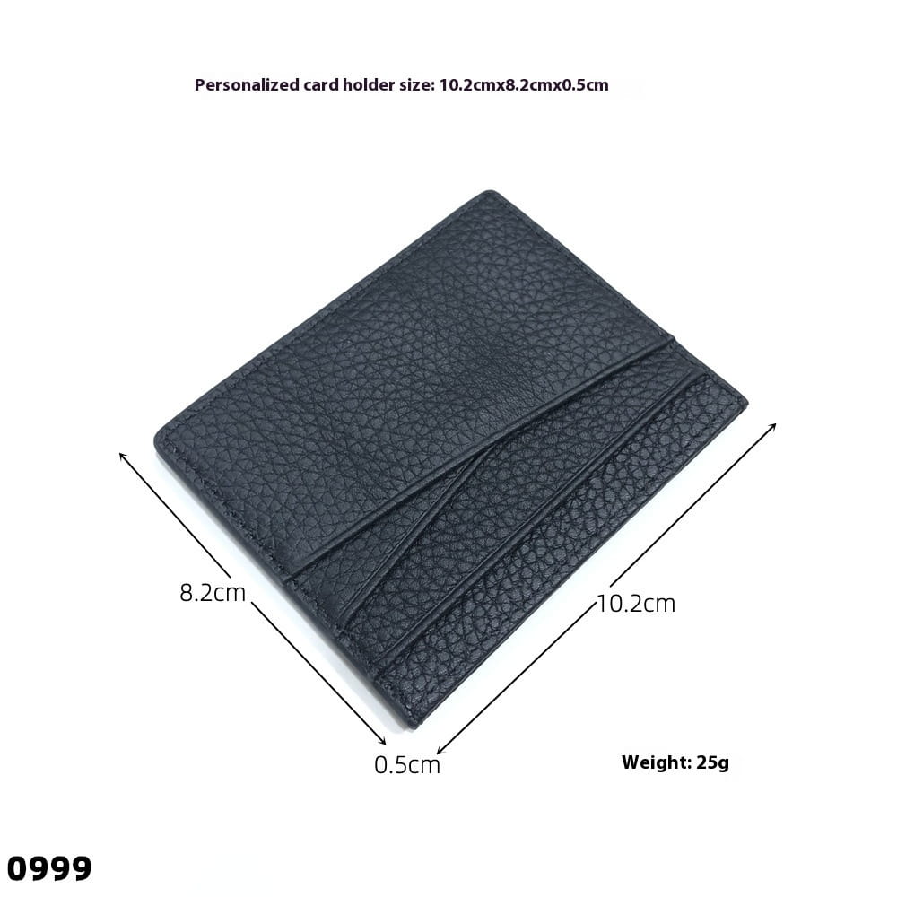 Lightweight Genuine Leather Wallet with Solid Colors for Men and Women in the United States