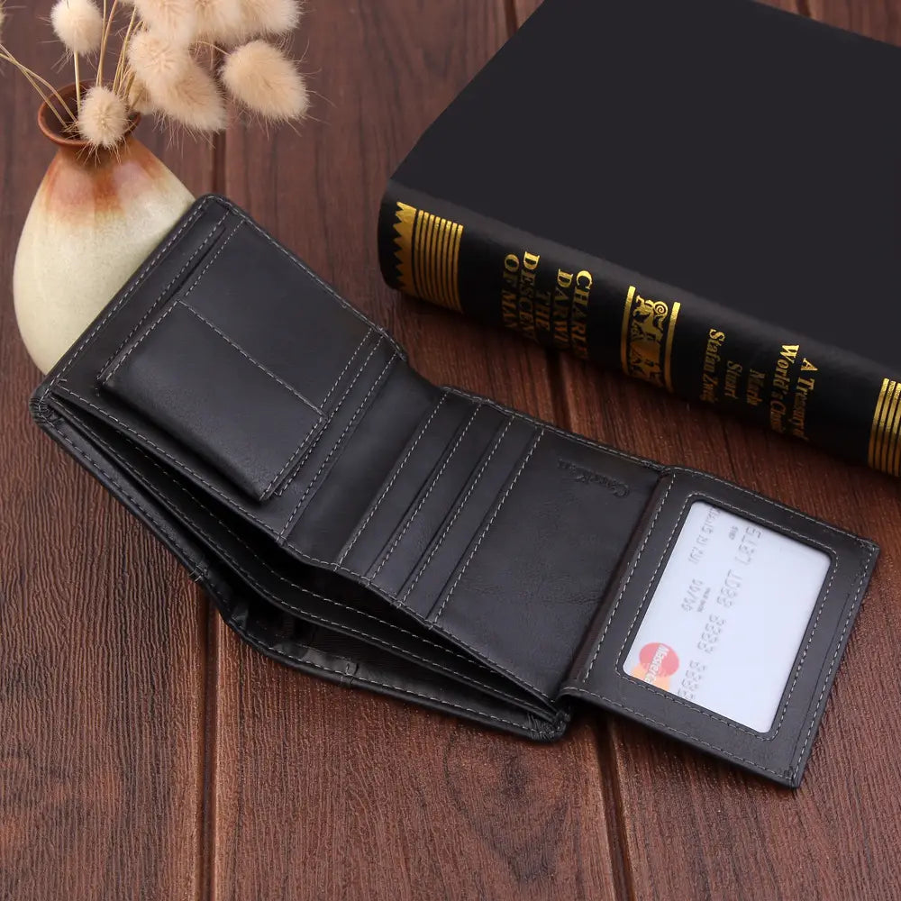 PU Leather Wallet with Multiple Slots for United States and CHF Currency