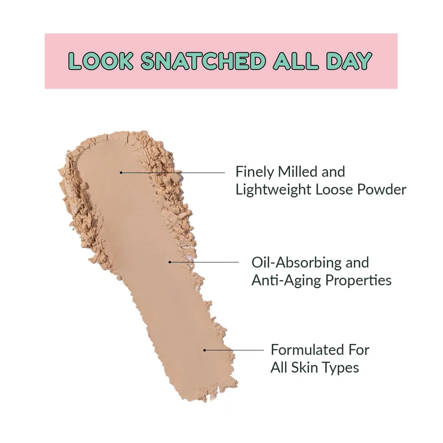 Refreshing makeup powder light loose in box packaging