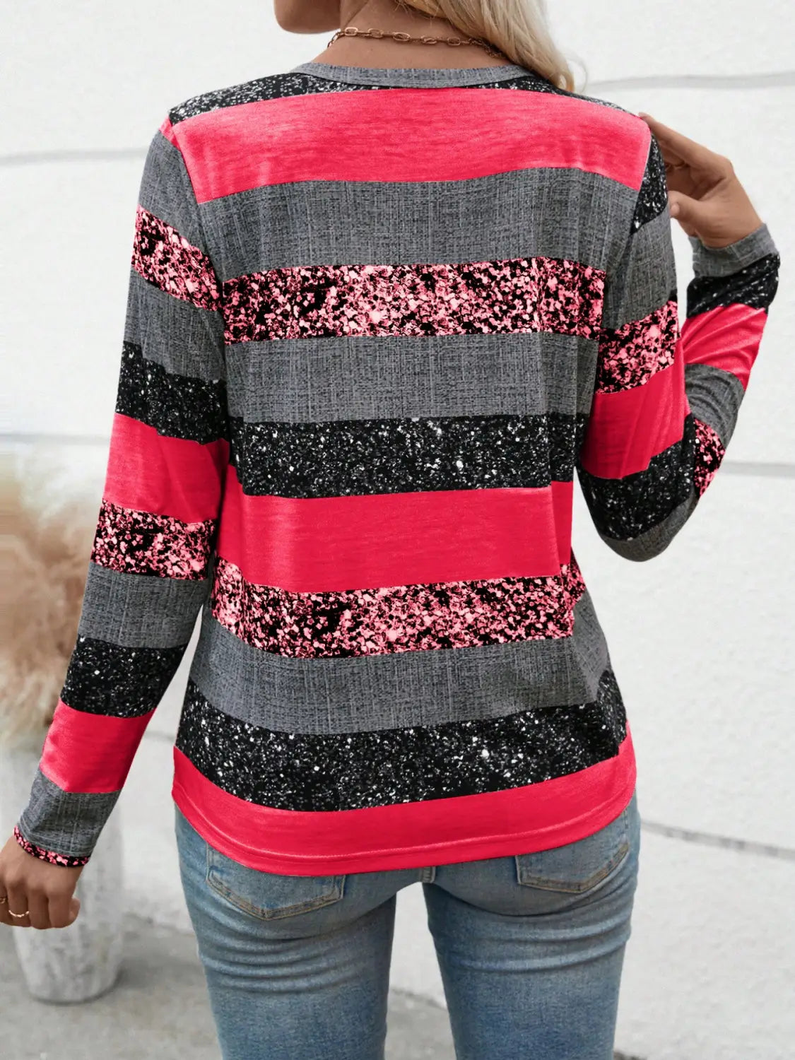 Bloc de culoare coreeană japoneză cu mânecă lungă, casual, cămașă din poliester pentru femei