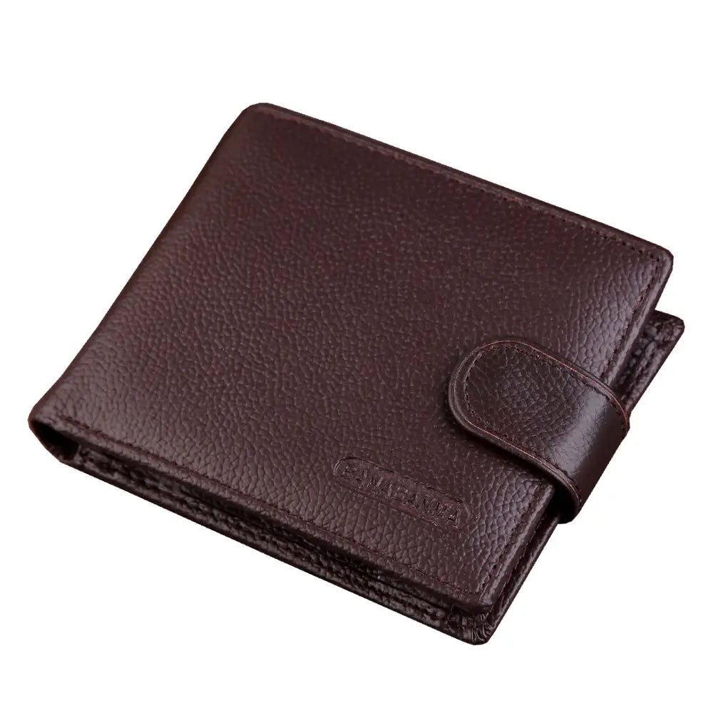 Leather Cowhide Wallet with Multiple Compartments for United States and CHF