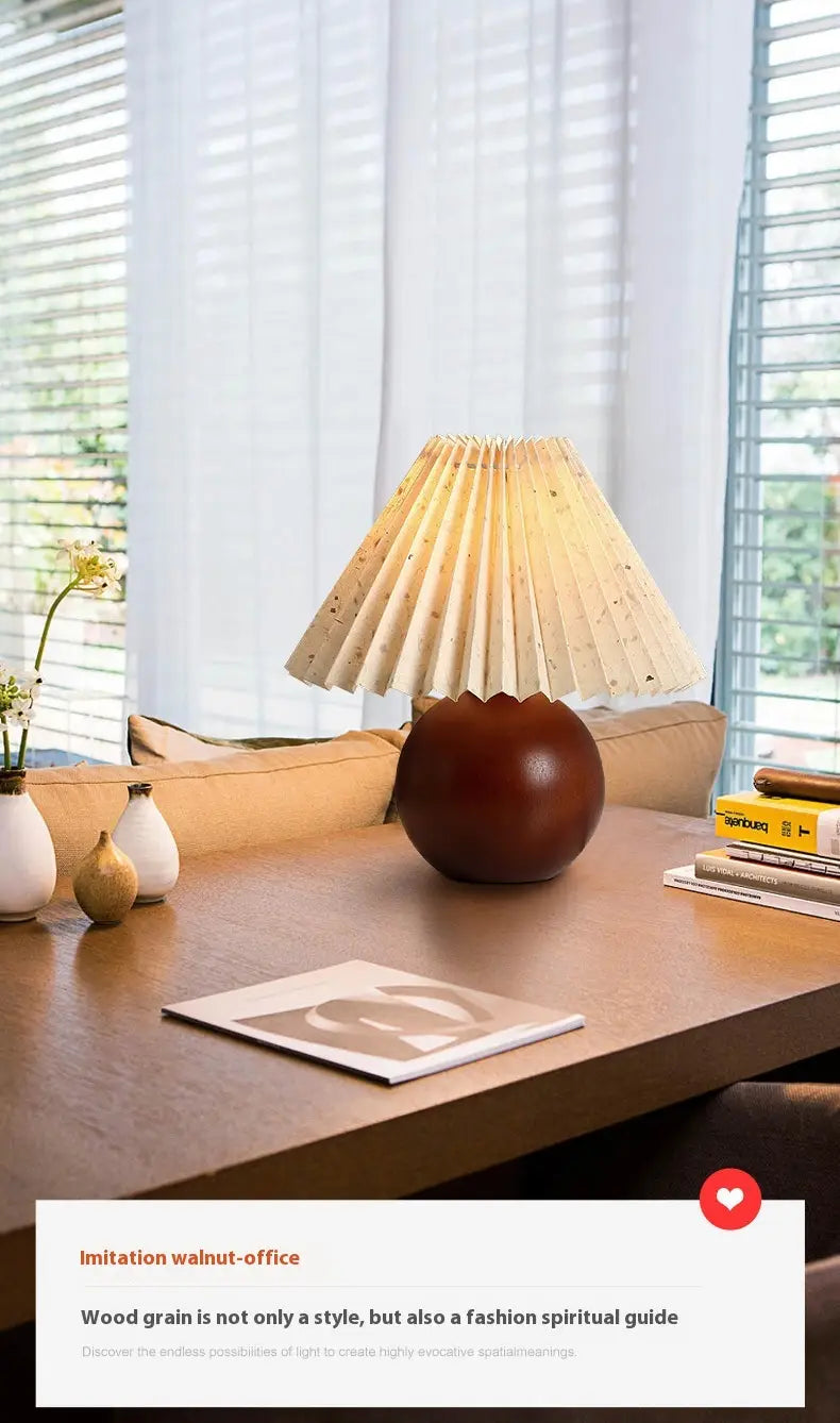 Walnut Color Changing Tricolor Bulb for Bedroom Bedside Lamp and Cozy Atmosphere Table