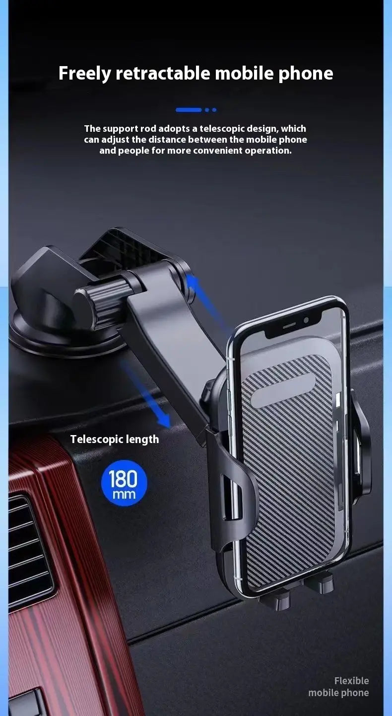 Three-in-One Car Phone Holder with Adhesive Pad in Gold Silver Black