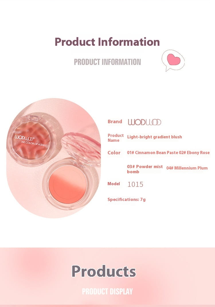 Neutral Blush Powder Rouge for Sensitive Skin 7g Large Compact