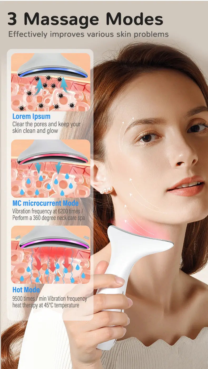 EMS Color Light Multifunctional Face Neck Beauty Apparatus