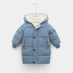 Children’s down padded jacket thick mid-length