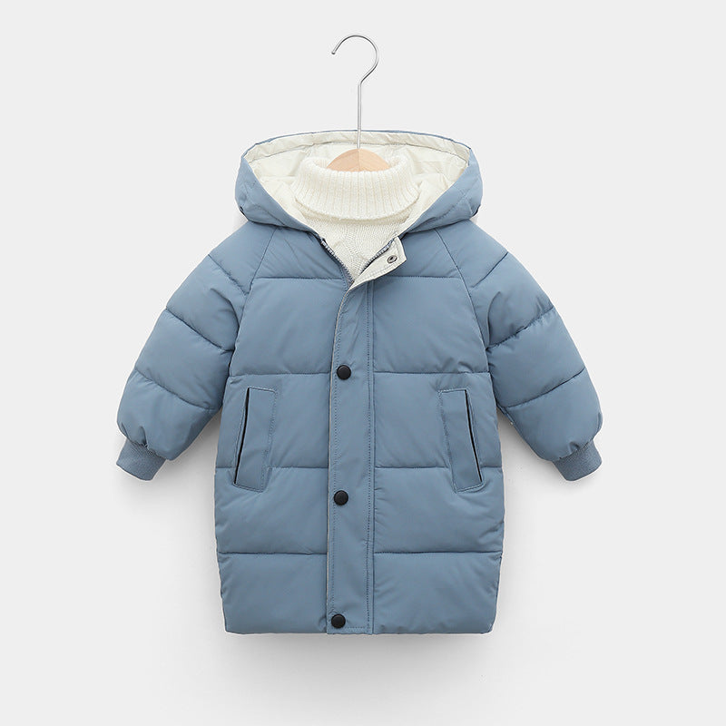 Children’s down padded jacket thick mid-length