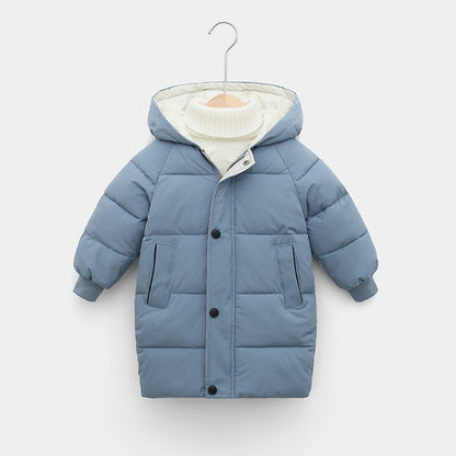 Children’s down padded jacket thick mid-length