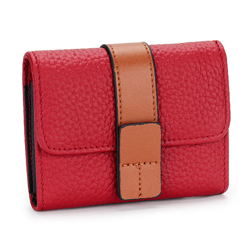 Women’s Leather Card Holder Small Exquisite High-end Multiple Card Slots - Exquisite Card Holder with Coin Pocket