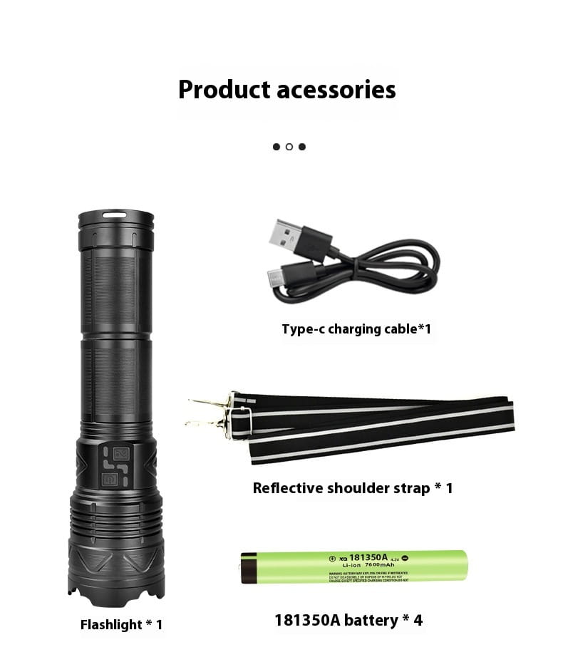 Outdoor Multifunctional Zoom Strong Wire Strap Box with Light Flashlight