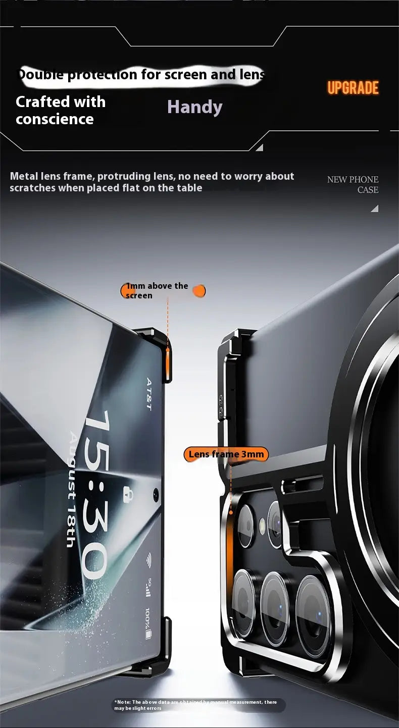 Samsung Metal Phone Case med godstät magnetiskt täckning