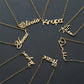 Letter Pendant Electroplated With 18K Gold Custom Name - Shiny Gold Name Necklace for the Fancy