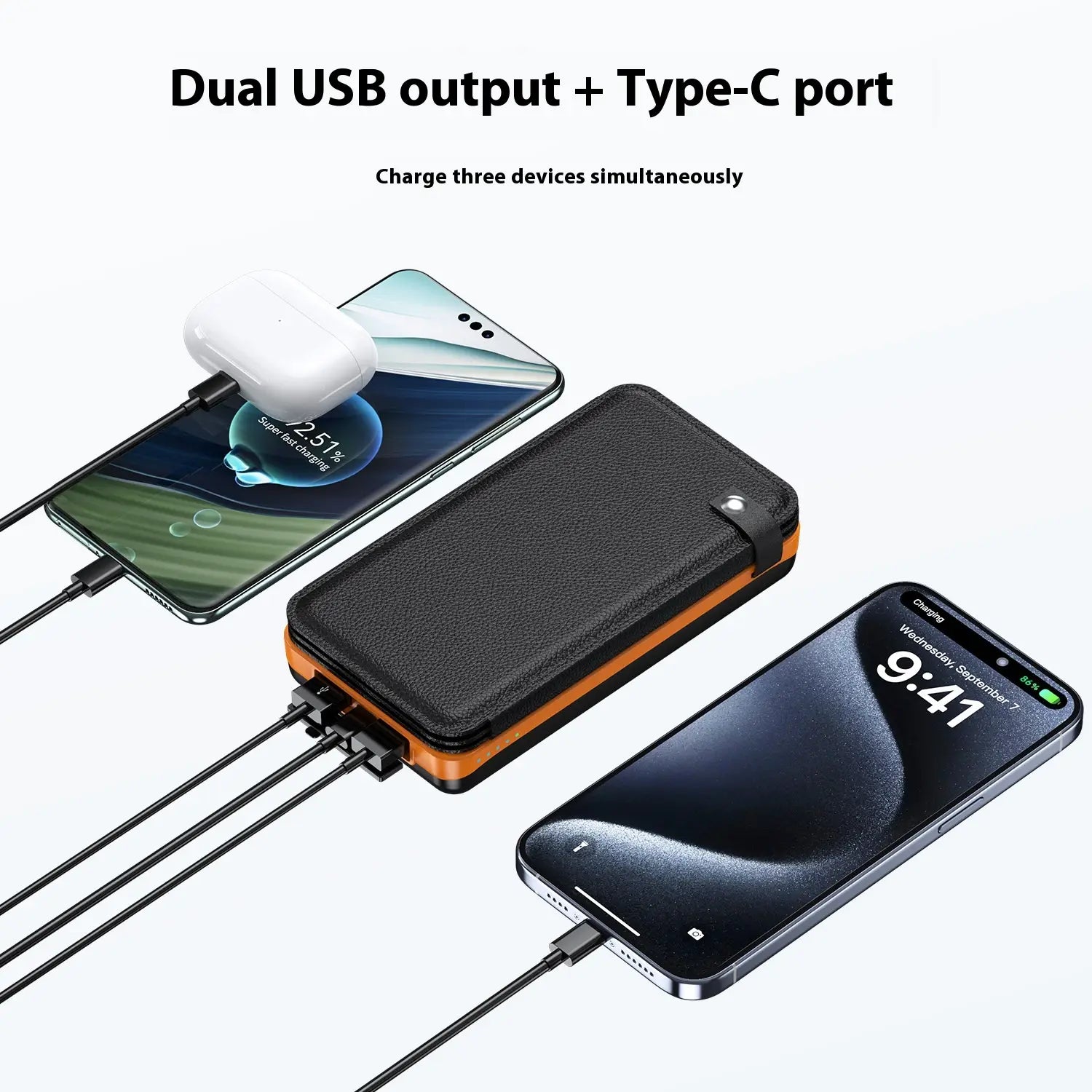 Banc Cumhachta Gréine 25000Mah Pacáiste Battery Charger Iniompartha USB le haghaidh Gléasanna Soghluaiste