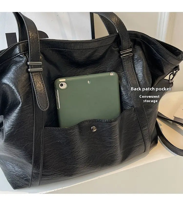 PU Leder Horizontal Square File Tasche mit Reißverschluss für das tägliche Büro