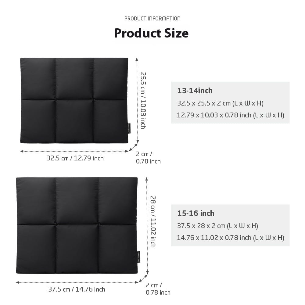 13 -tolline sülearvuti ultravalgus polüestri ümbris meestele ja naistele must khaki