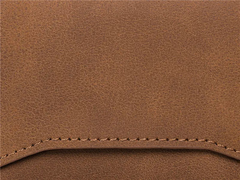 Men and Women Crazy Horse Leather Wallet with Magnetic Closure