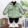 Children's Cotton Clothes Thickened Fall Winter Coat - Light Green