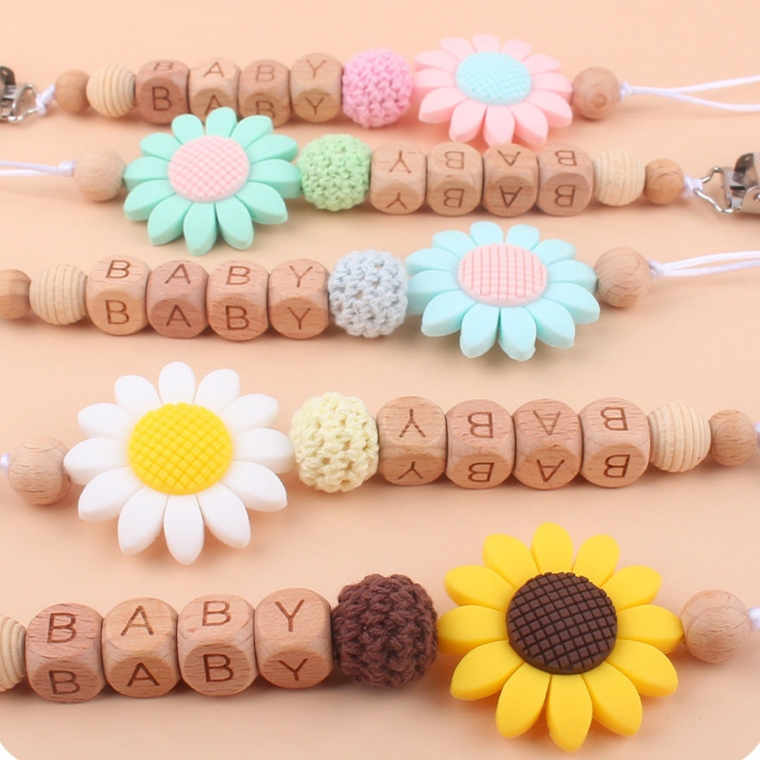 Baby Products Soothing Beech Pacifier Clip - Chic Pacifier Clip for Trendy Tiny Tots’ Peace