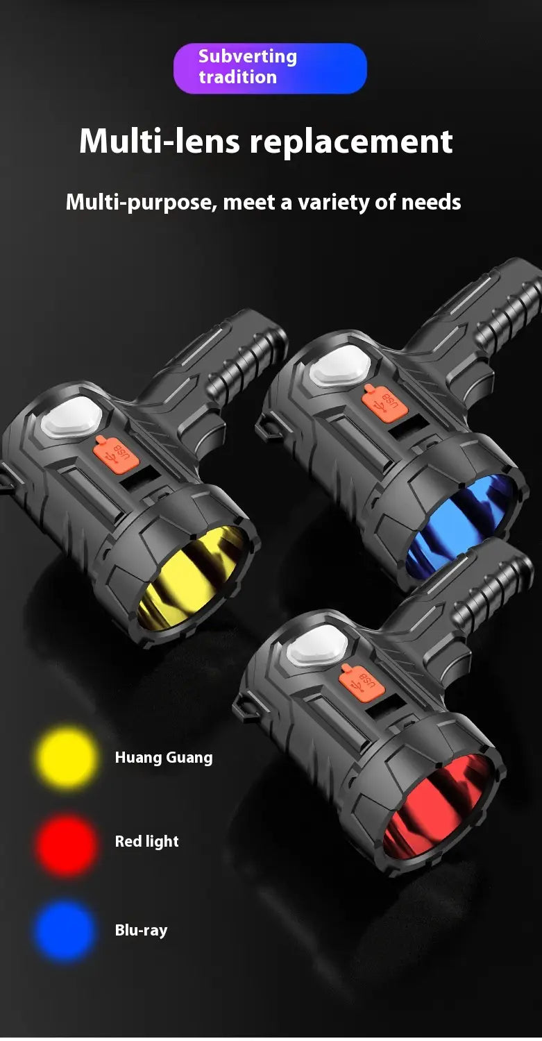 Handheld USB Rechargeable Flashlight for Outdoor Emergency and Camping