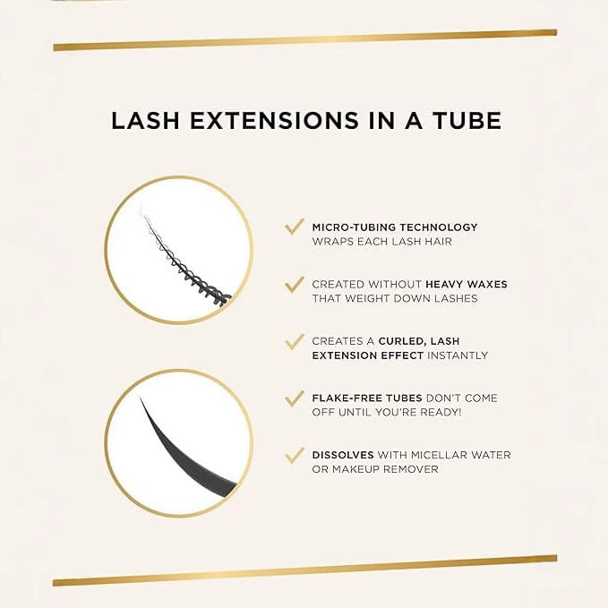 Perie de rimel negru și instrument de pieptene cu ingrediente naturale pentru ochi