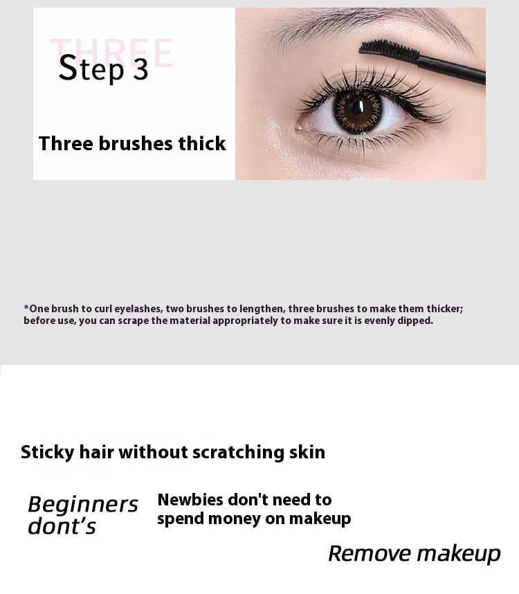 Waterproof Long Curling Black Mascara for Thick Voluminous Lashes