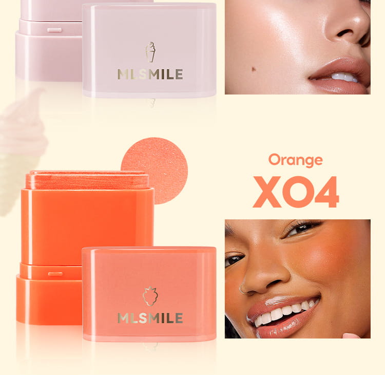 Flat Tube Fruit Blush Stick 10g Cream for Natural Lip and Cheek Color