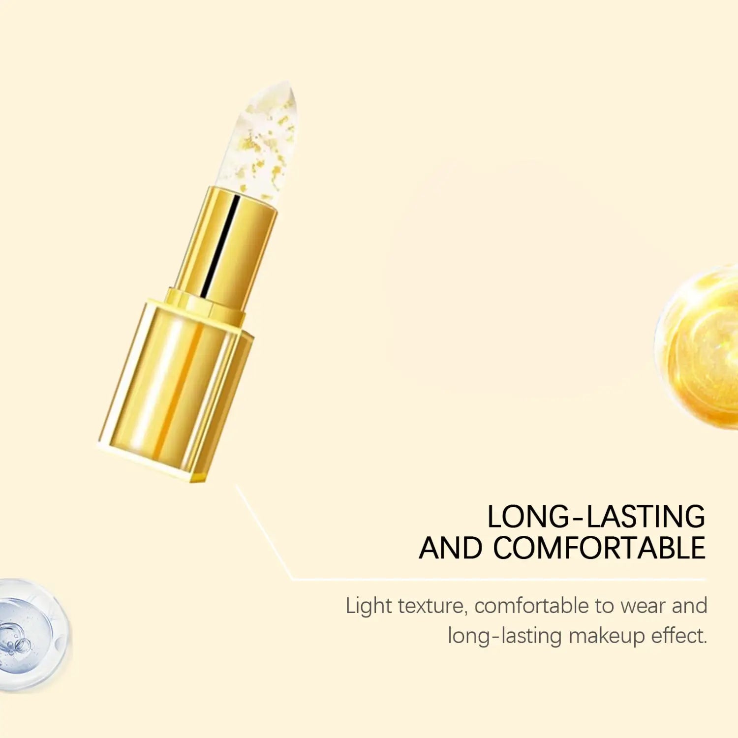 Hydrating Lip Balm with Beeswax Vitamin E Hyaluronic Acid and Gold 3.5g