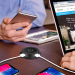 3-in-1 Multi-function Hidden USB Desktop Wireless Charger - Fast Charging Fun with 3-in-1 Wireless Charger Power