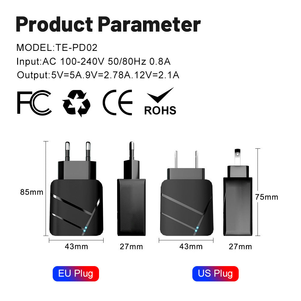 40W PD QC30 Fast Charging Mobile Phone Charger - Charge Like a Pro with 40W PD QC30 Speedster