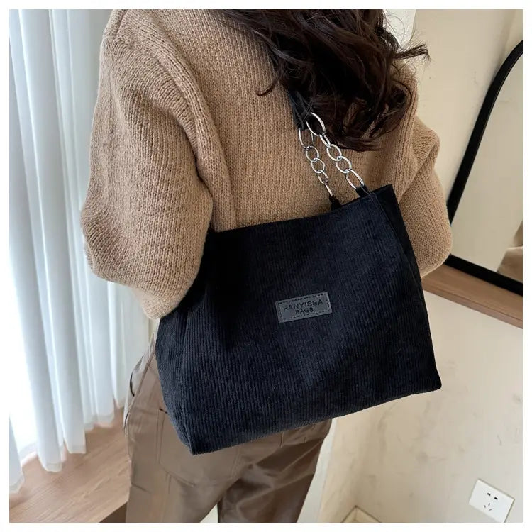 Cord -Umhängetasche mittelgroß