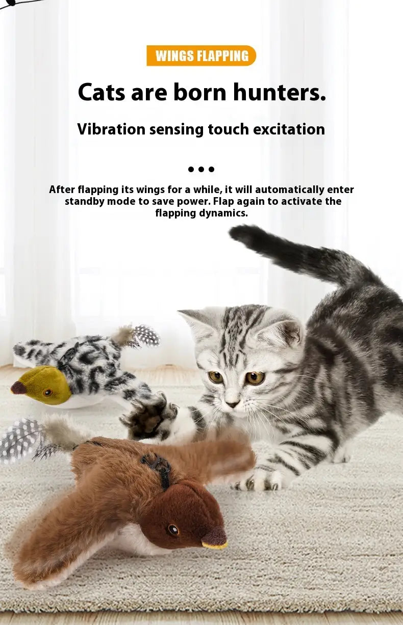 Kaugjuhtimisversioon pehme sametlindu lemmikloomade mänguasja usb laadimine interaktiivne