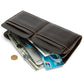 Business Double Pocket Men’s Wallet Long Wallet Multiple Card Slots Genuine Leather Men’s Clutch Clutch - Genuine