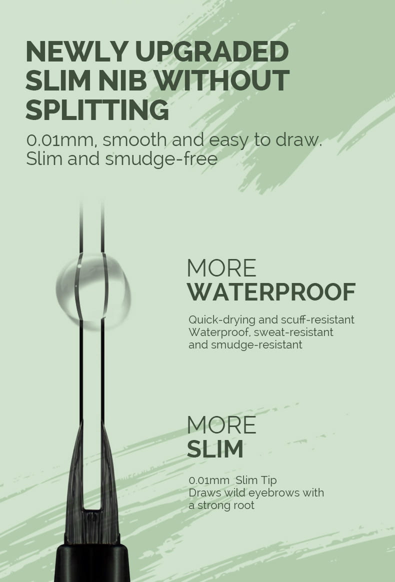 Eyebrow Pencil and Powder Set with Liquid Eyeliner for All Skin Types